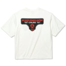 画像1: 【40%OFF】CALEE/DROP SHOULDER S.V.D.S.H LOGO TEE ＜NATURALLY PAINT DESIGN＞（WHITE）［ドロップショルダープリントT-24春夏］ (1)
