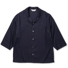画像1: CALEE/3/4 SLEEVE R/P DROP SHOULDER SH（NAVY）［7分袖ドロップショルダーシャツ-24春夏］ (1)