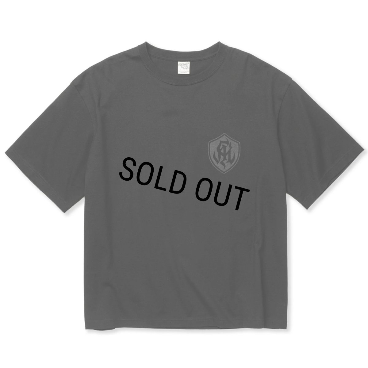 画像2: 【40%OFF】CALEE/DROP SHOULDER S.V.D.S.H LOGO TEE ＜NATURALLY PAINT DESIGN＞（BLACK）［ドロップショルダープリントT-24春夏］ (2)