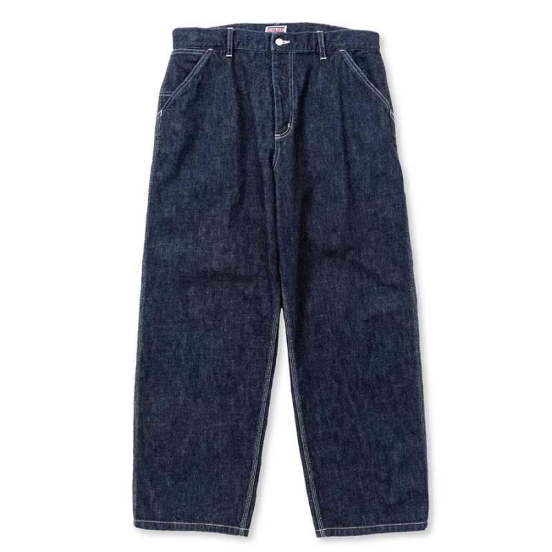 画像1: CALEE/VINTAGE REPRODUCT DENIM PAINTER PANTS＜OW＞（INDIGO BLUE）［デニムペインターパンツ-23秋冬］