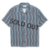 CALEE/R/P ZIGZAG STRIPE SH（NAVY）［ジグザグストライプシャツ-24春夏］