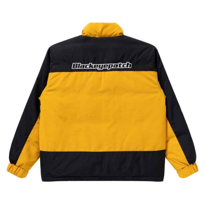 画像2: BlackEyePatch/2 TONE NYLON PUFFER JACKET(YELLOW)