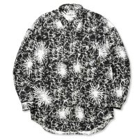 【30%OFF】CALEE/BATIK PATTERN OVER SHILHOUETTE L/S SH（BLACK）［オーバーシルエットシャツ-24春夏］