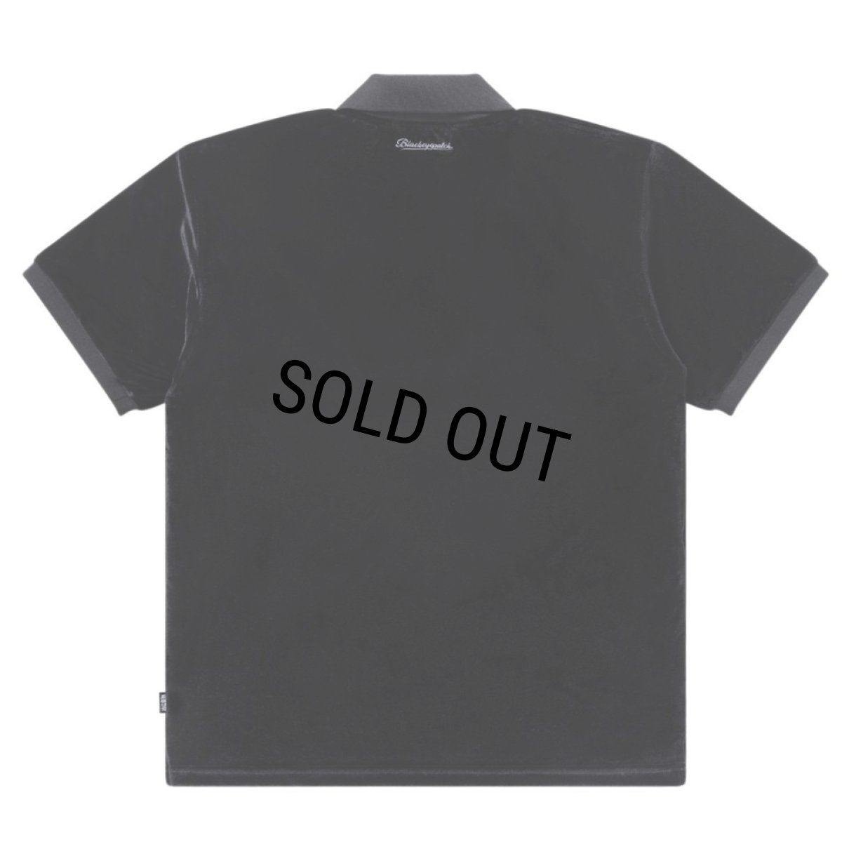 画像2: BlackEyePatch/SMALL HWC VELOUR S/S POLO SHIRT（BLACK） (2)
