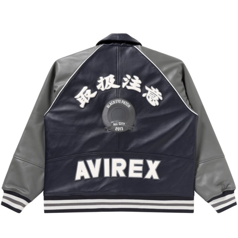 画像2: BlackEyePatch/ALL CITY HWC AVIREX JACKET(GRAY/NAVY)