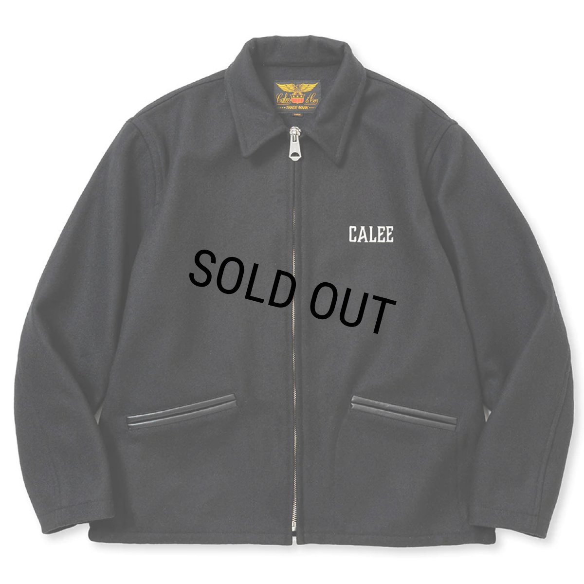 画像1: 【40%OFF】CALEE/MELTON WOOL SPORTS TYPE JACKET＜REBELS RULE＞（BLACK）［メルトンウールスポーツJKT-23秋冬］ (1)