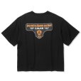 画像1: 【30%OFF】CALEE/DROP SHOULDER S.V.D.S.H LOGO TEE ＜NATURALLY PAINT DESIGN＞（BLACK）［ドロップショルダープリントT-24春夏］ (1)
