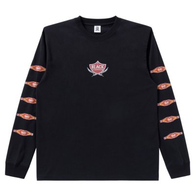 画像1: BlackEyePatch/SWEET CIGAR LABEL L/S TEE（BLACK）