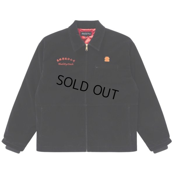 画像1: BlackEyePatch/CHINATOWN STORE VELOUR WORK JACKET（BLACK）