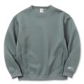 【40%OFF】CALEE/MULTI WAY DOUBLE KNIT CREW NECK SW（BLUE GRAY）［クルーネックスウェット-23秋冬］