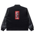 画像1: BlackEyePatch/KANJI LOGO HWC LABEL VARSITY JACKET（BLACK） (1)