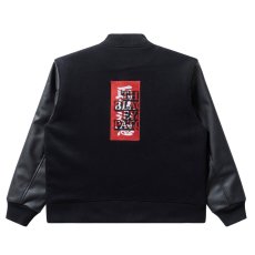 画像1: BlackEyePatch/KANJI LOGO HWC LABEL VARSITY JACKET（BLACK） (1)