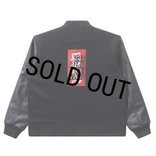BlackEyePatch/KANJI LOGO HWC LABEL VARSITY JACKET（BLACK） - JONAS