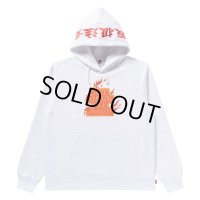 BlackEyePatch/BURNING OG LABEL HWC HOODIE（WHITE）