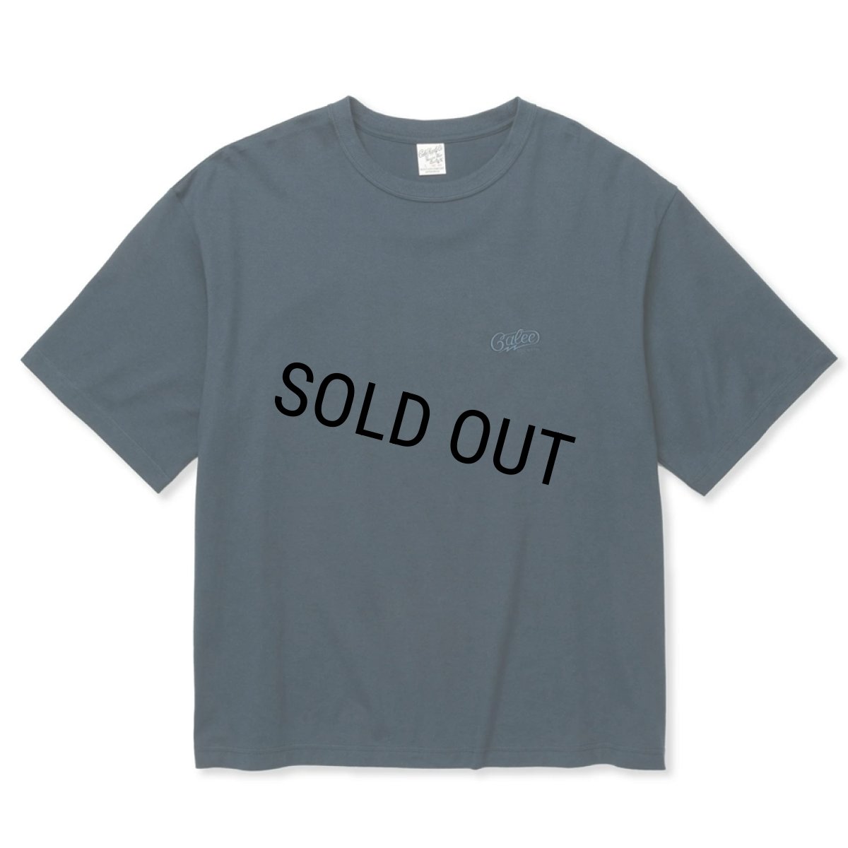 画像1: 【30%OFF】CALEE/EMBROIDERY DROP SHOULDER S/S TEE（NAVY）［ドロップショルダー刺繍T-24春夏］ (1)