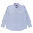 画像1: BlackEyePatch/HWC PATCHED OXFORD SHIRT（SAX） (1)