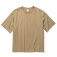 画像1: 【30%OFF】CALEE/EMBROIDERY DROP SHOULDER S/S TEE（BEIGE）［ドロップショルダー刺繍T-24春夏］ (1)