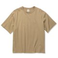【40%OFF】CALEE/EMBROIDERY DROP SHOULDER S/S TEE（BEIGE）［ドロップショルダー刺繍T-24春夏］
