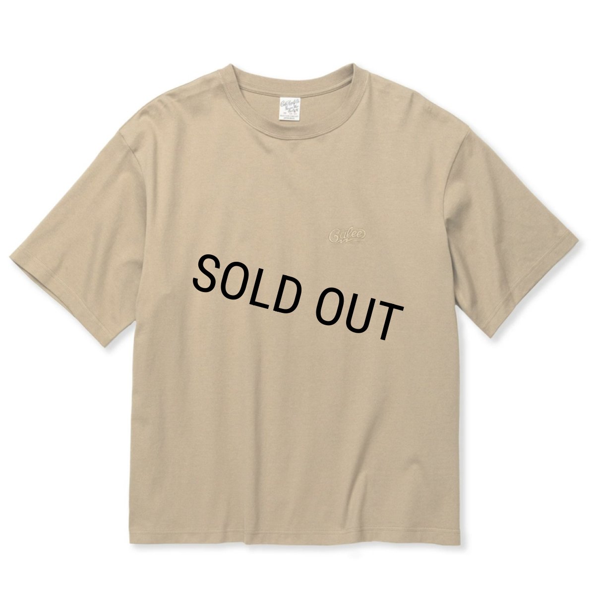 画像1: 【40%OFF】CALEE/EMBROIDERY DROP SHOULDER S/S TEE（BEIGE）［ドロップショルダー刺繍T-24春夏］ (1)