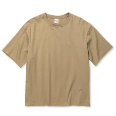 画像1: 【40%OFF】CALEE/EMBROIDERY DROP SHOULDER S/S TEE（BEIGE）［ドロップショルダー刺繍T-24春夏］ (1)