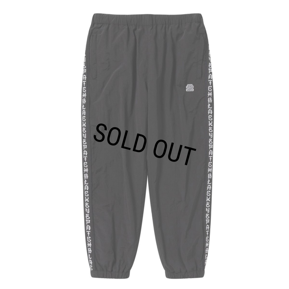 画像1: BlackEyePatch/KANJI TAPED NYLON TRACK PANTS（BLACK） (1)