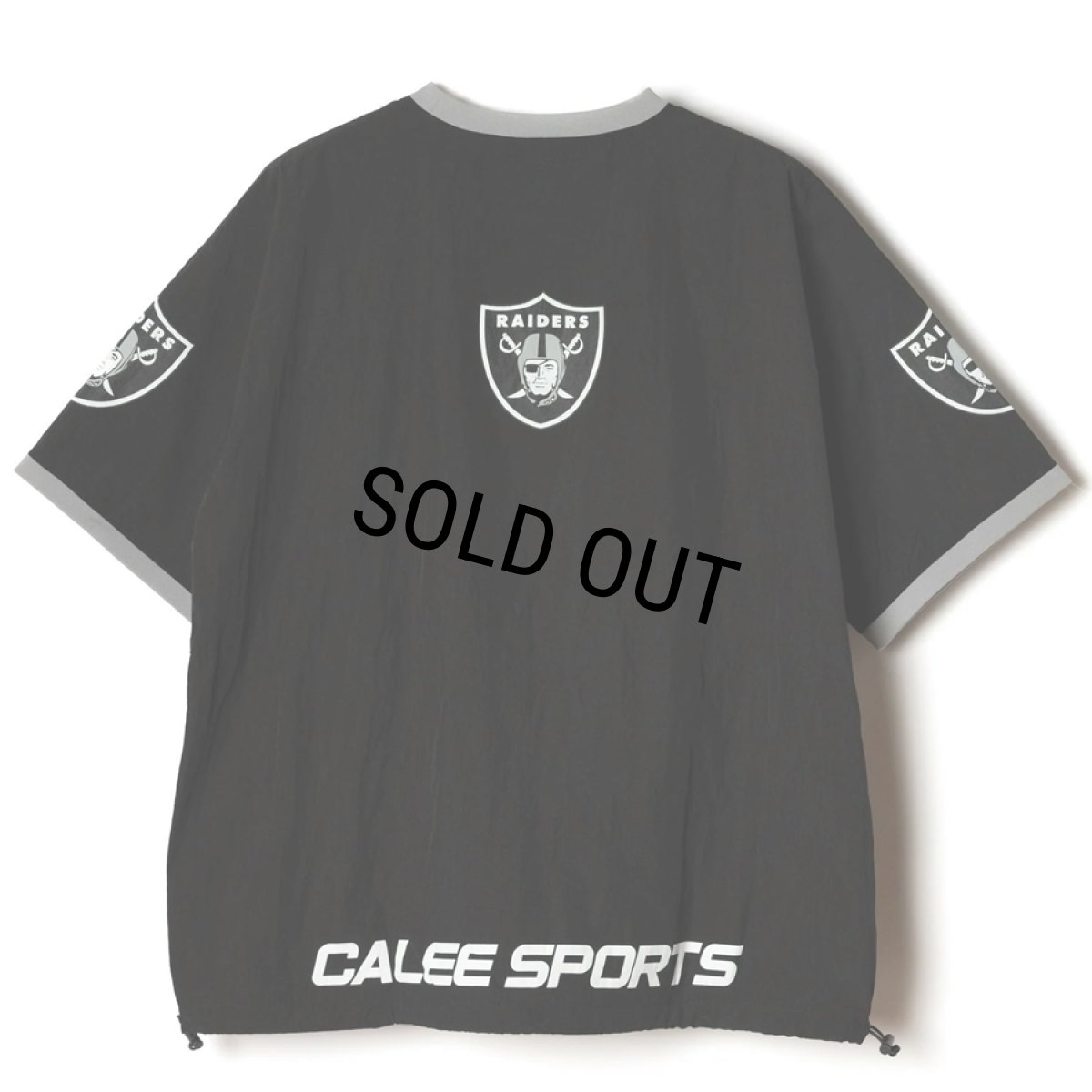 画像2: CALEE/× NFL RAIDERS S/S NYLON GAME SH（BLACK）［ナイロンゲームシャツ-24春夏］ (2)