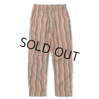 【40%OFF】CALEE/R/P ZIGZAG STRIPE EASY TROUSERS（BROWN）［ジグザグストライプイージートラウザース-24春夏］