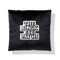 BlackEyePatch/OG LABEL VELOUR CUSHION（BLACK）