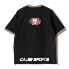 画像2: CALEE/× NFL 49ERS S/S NYLON GAME SH（BLACK）［ナイロンゲームシャツ-24春夏］ (2)