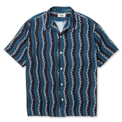 画像1: CALEE/R/P ZIGZAG STRIPE SH（NAVY）［ジグザグストライプシャツ-24春夏］