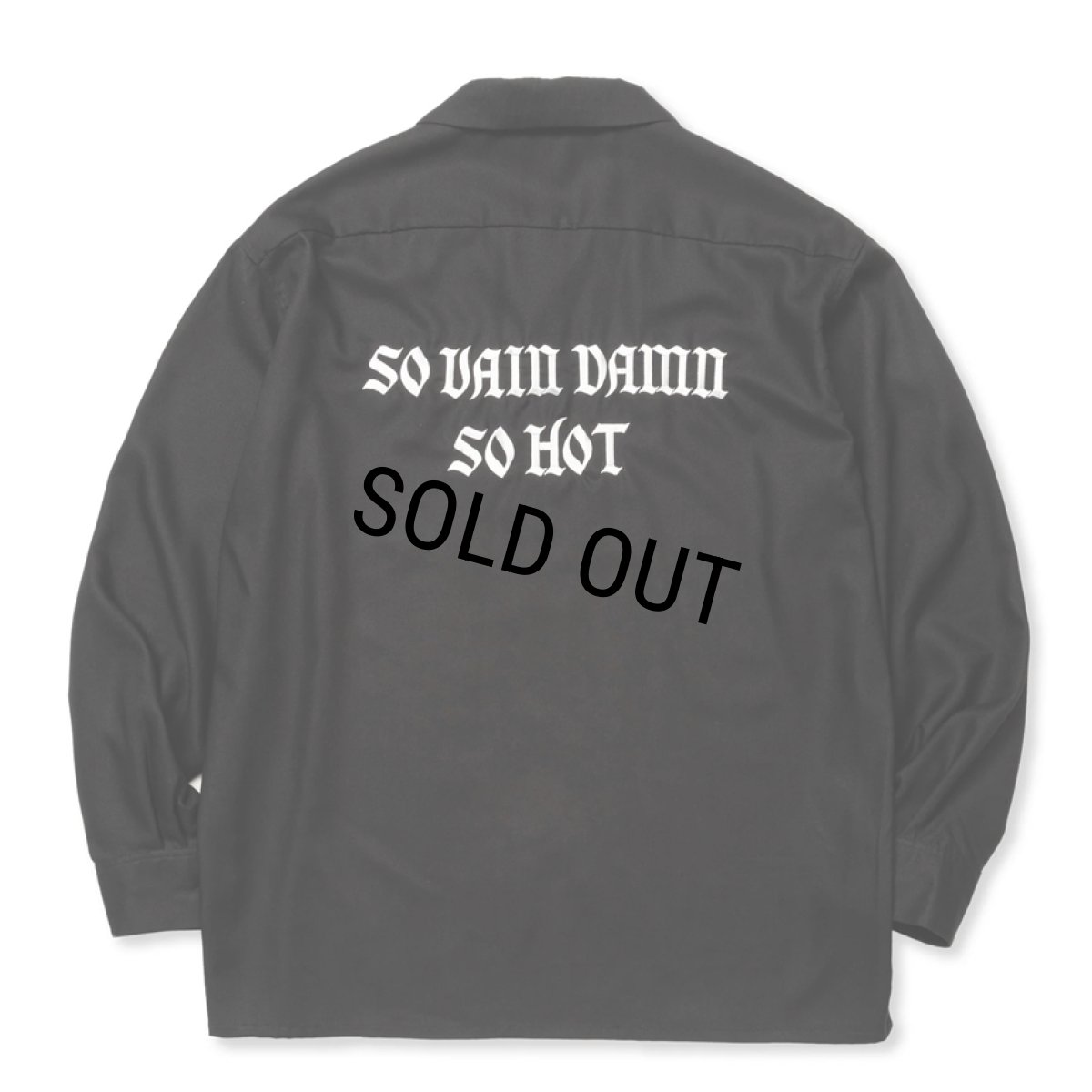 画像1: 【30%OFF】CALEE/EMBROIDERY OPEN COLLAR L/S SH（BLACK）［オープンカラーシャツ-24春夏］ (1)