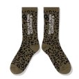 画像2: BlackEyePatch/HWC LEOPARD PATTERNED SOCKS（OLIVE） (2)