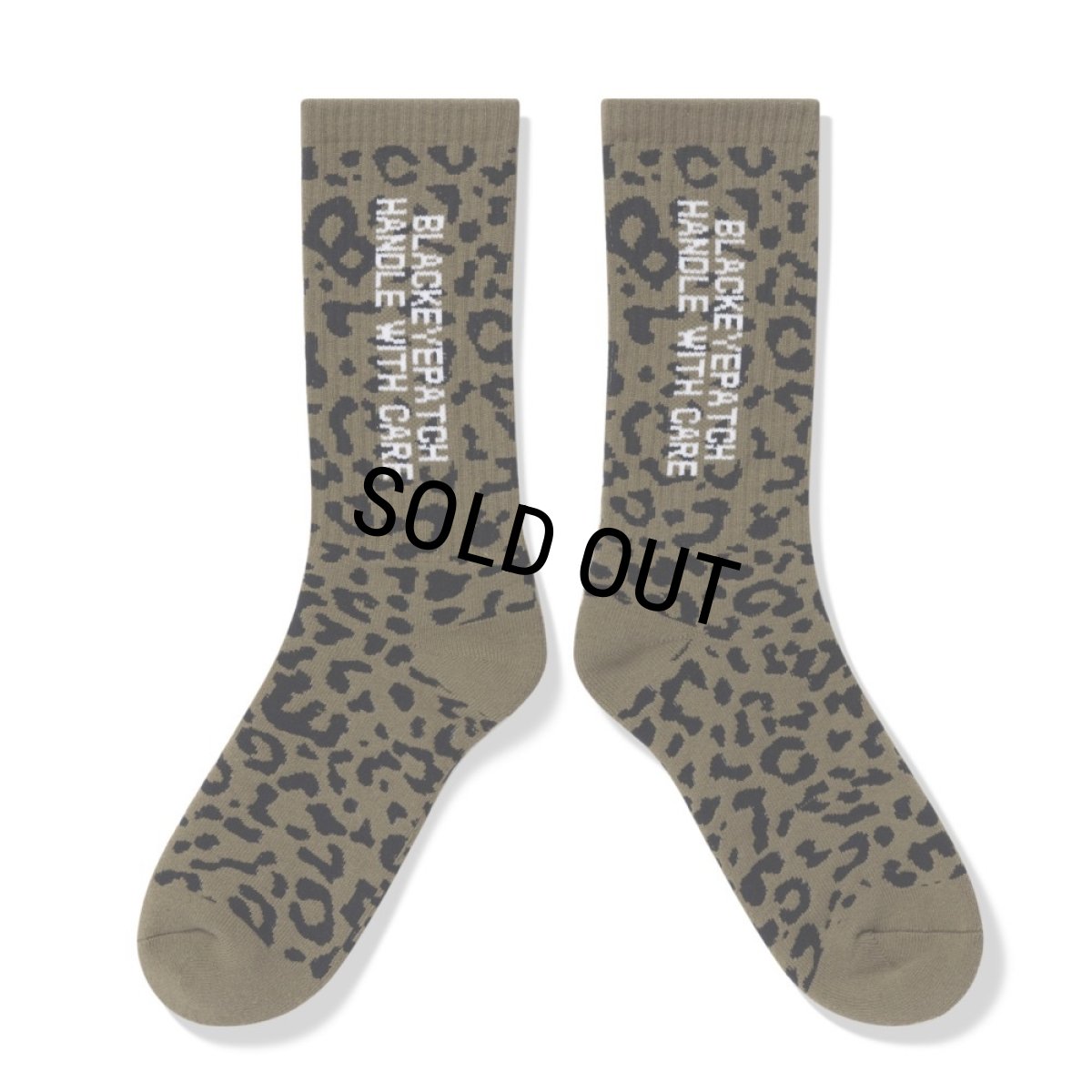 画像2: BlackEyePatch/HWC LEOPARD PATTERNED SOCKS（OLIVE） (2)