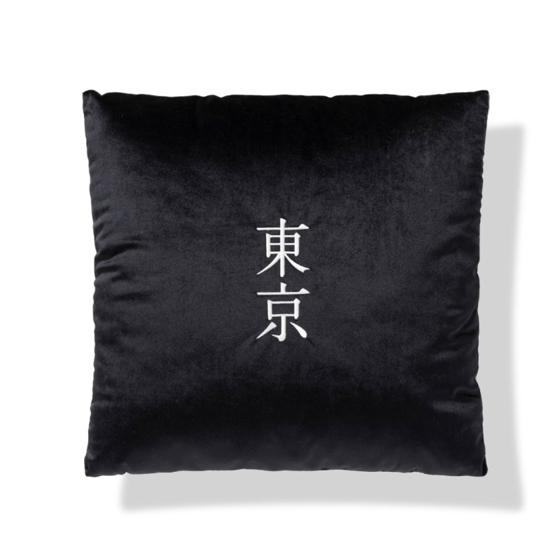 画像2: BlackEyePatch/OG LABEL VELOUR CUSHION（BLACK）