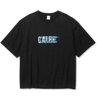 【30%OFF】CALEE/DROP SHOULDER CALEE BLUR LOGO TEE（BLACK）［ドロップショルダープリントT-24春夏］