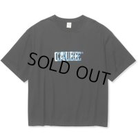 【30%OFF】CALEE/DROP SHOULDER CALEE BLUR LOGO TEE（BLACK）［ドロップショルダープリントT-24春夏］