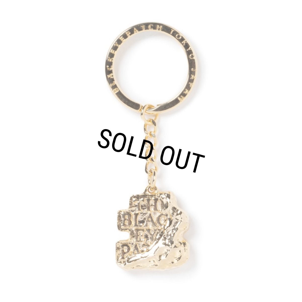 画像1: BlackEyePatch/BRICKED OG LABEL KEYCHAIN（GOLD） (1)