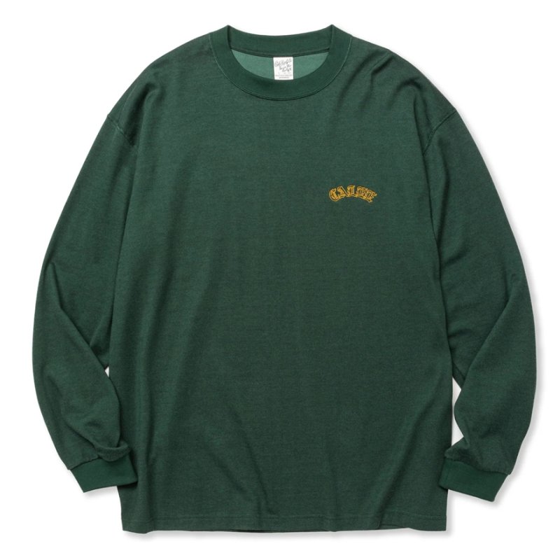 画像1: 【40%OFF】CALEE/VINTAGE TYPE R/C DROP SHOULDER L/S TEE（GREEN）［ドロップショルダー長袖T-24春夏］