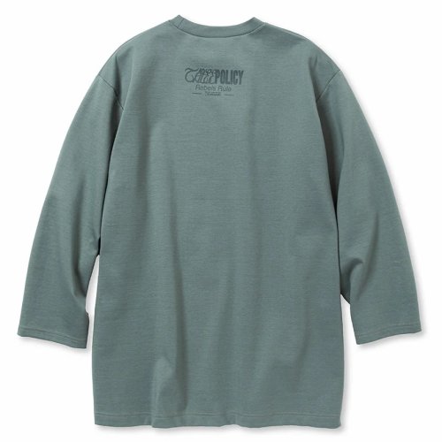 他の写真2: 【40%OFF】CALEE/MULTI WAY STRETCH PONTE DROP SHOULDER 3/4 CS（BLUE GRAY）［ドロップショルダー7分袖T-23秋冬］