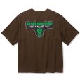 画像1: 【30%OFF】CALEE/DROP SHOULDER S.V.D.S.H LOGO TEE ＜NATURALLY PAINT DESIGN＞（BROWN）［ドロップショルダープリントT-24春夏］ (1)