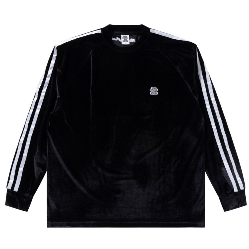 画像1: BlackEyePatch/OG LABEL TAPED VELOUR CREW（BLACK）