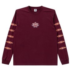 画像2: BlackEyePatch/SWEET CIGAR LABEL L/S TEE（BURGUNDY） (2)