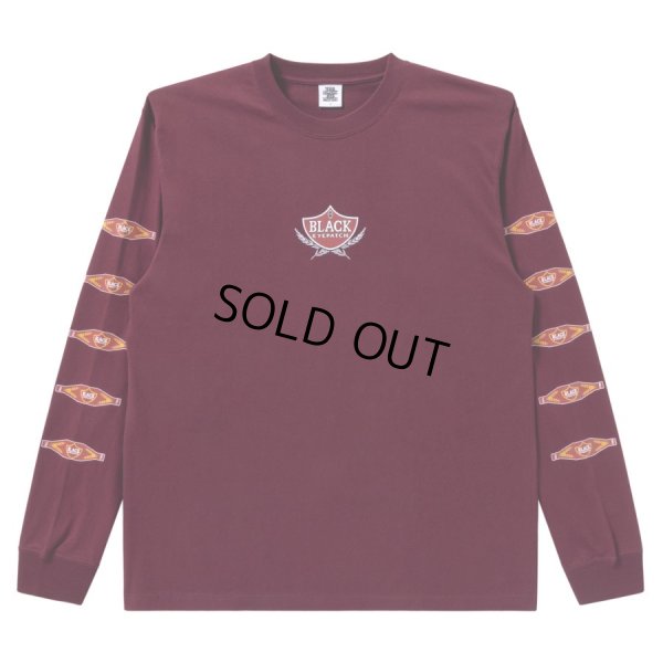 画像2: BlackEyePatch/SWEET CIGAR LABEL L/S TEE（BURGUNDY）