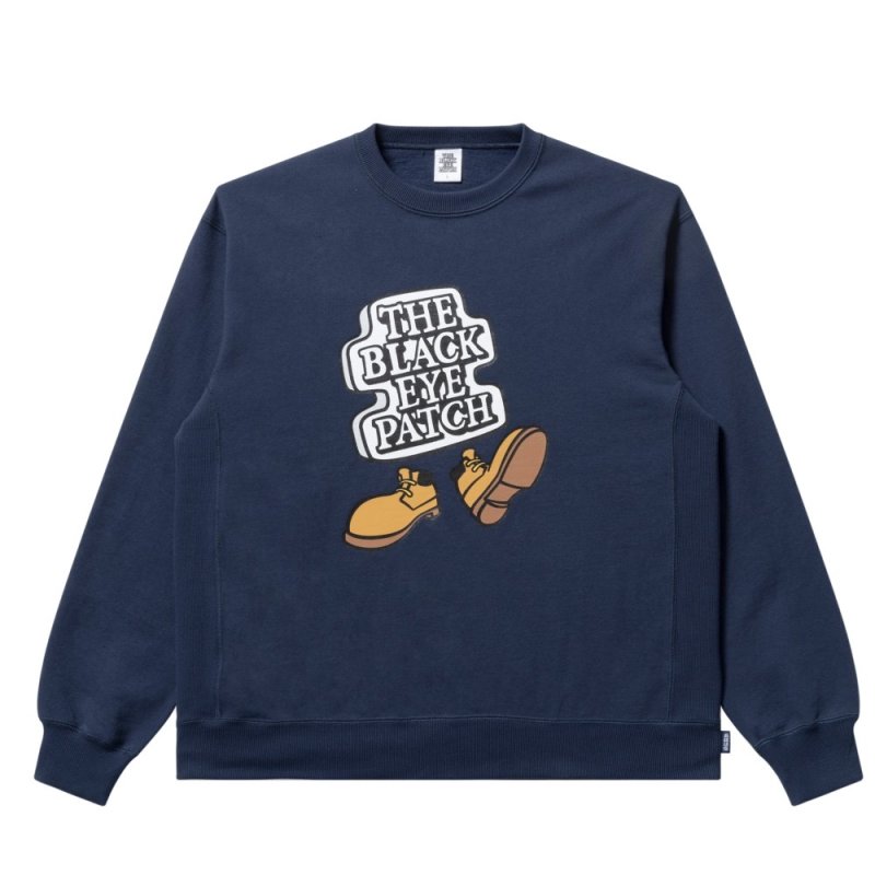 画像1: BlackEyePatch/OG BOY CREW SWEAT（NAVY）