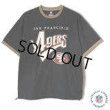 CALEE/× NFL 49ERS S/S NYLON GAME SH（BLACK）［ナイロンゲームシャツ-24春夏］