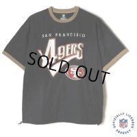 CALEE/× NFL 49ERS S/S NYLON GAME SH（BLACK）［ナイロンゲームシャツ-24春夏］
