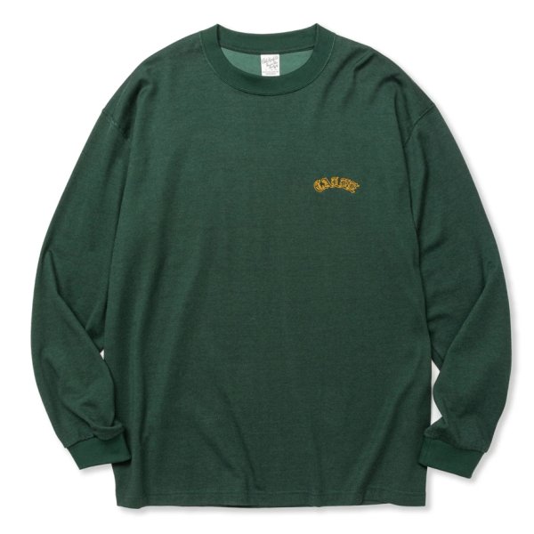 画像1: 【30%OFF】CALEE/VINTAGE TYPE R/C DROP SHOULDER L/S TEE（GREEN）［ドロップショルダー長袖T-24春夏］