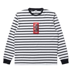 画像1: BlackEyePatch/HWC LABEL STRIPED L/S TEE (BORDER) (1)
