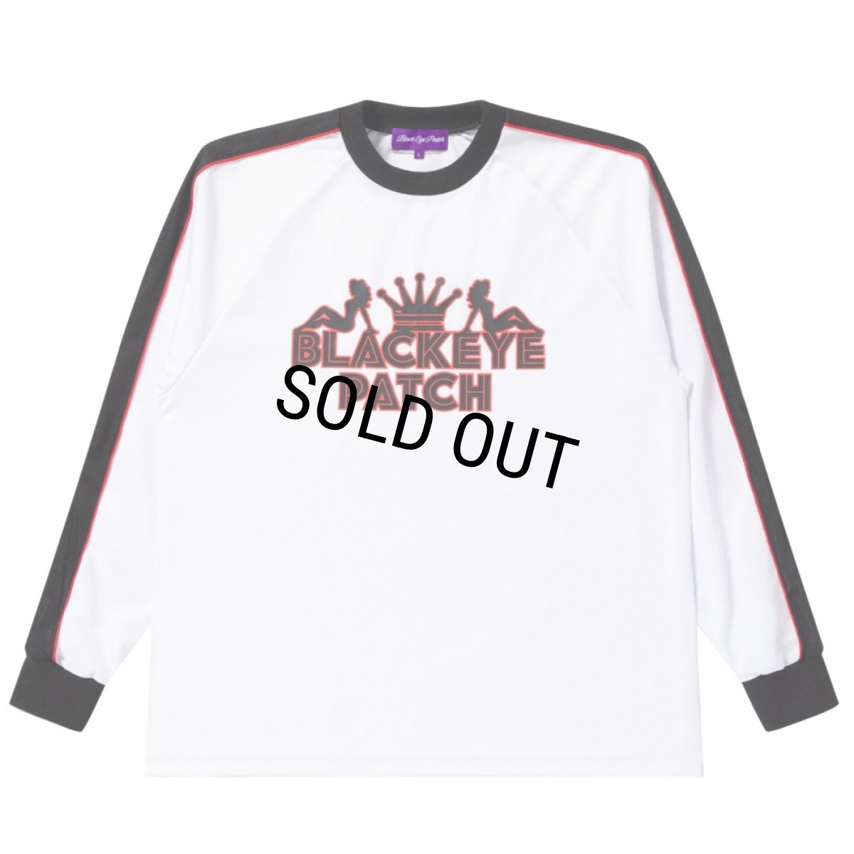 画像1: BlackEyePatch/PIMP SPORT JERSEY L/S TEE（WHITE） (1)