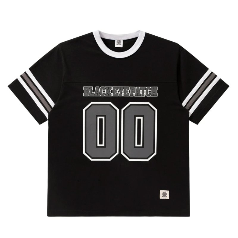 画像1: BlackEyePatch/DOUBLE O FOOTBALL TEE（BLACK）